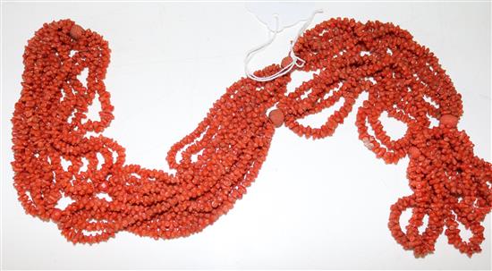 5 strand coral necklace